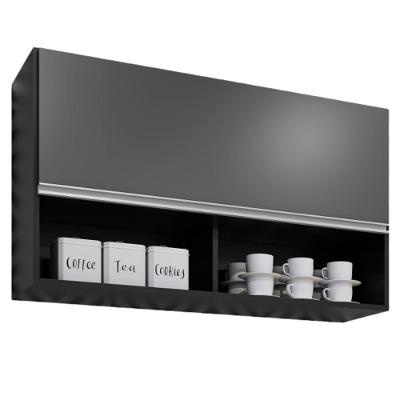 Armario Aereo 1 Porta Bp Laura 100 Cm Preto