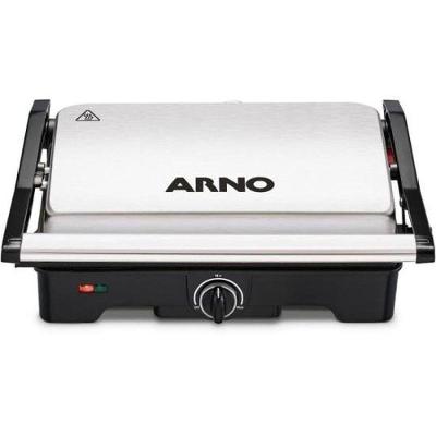 Grill Arno Dual Gnox Inox Com Abertura De 180° 110V
