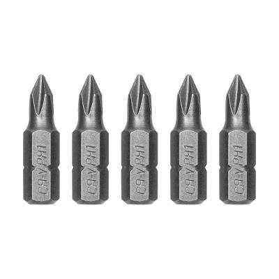 Bits Phillips Ph1 Cromo Vanádio 25mm 5pcs Haste 1/4'' Mtx