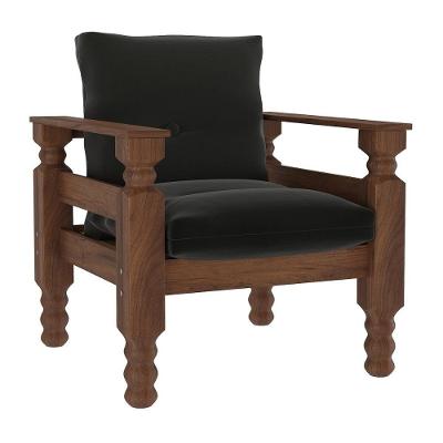 Poltrona Madeira Maciça Liz Multimóveis Vcr7003 - Grafite Grafite