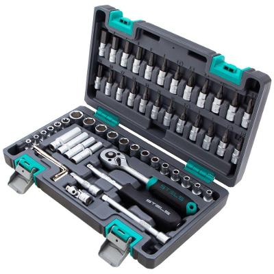 Jogo Ferramentas 1/4 57 Peças Aço Crv Stels 1410155