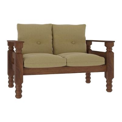 Namoradeira 2 Lugares Madeira Maciça Liz Multimóveis Vcr7002 - Areia Areia