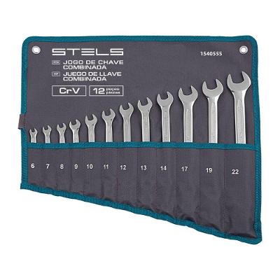 Jogo Chave Combinada 6-22mm 12pçs Stels Cromo Vanádio
