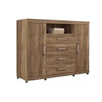 Cômoda Solteiro Master 2 Portas +1 nicho e 4 Gavetas Atacama - Santos Andirá - 1