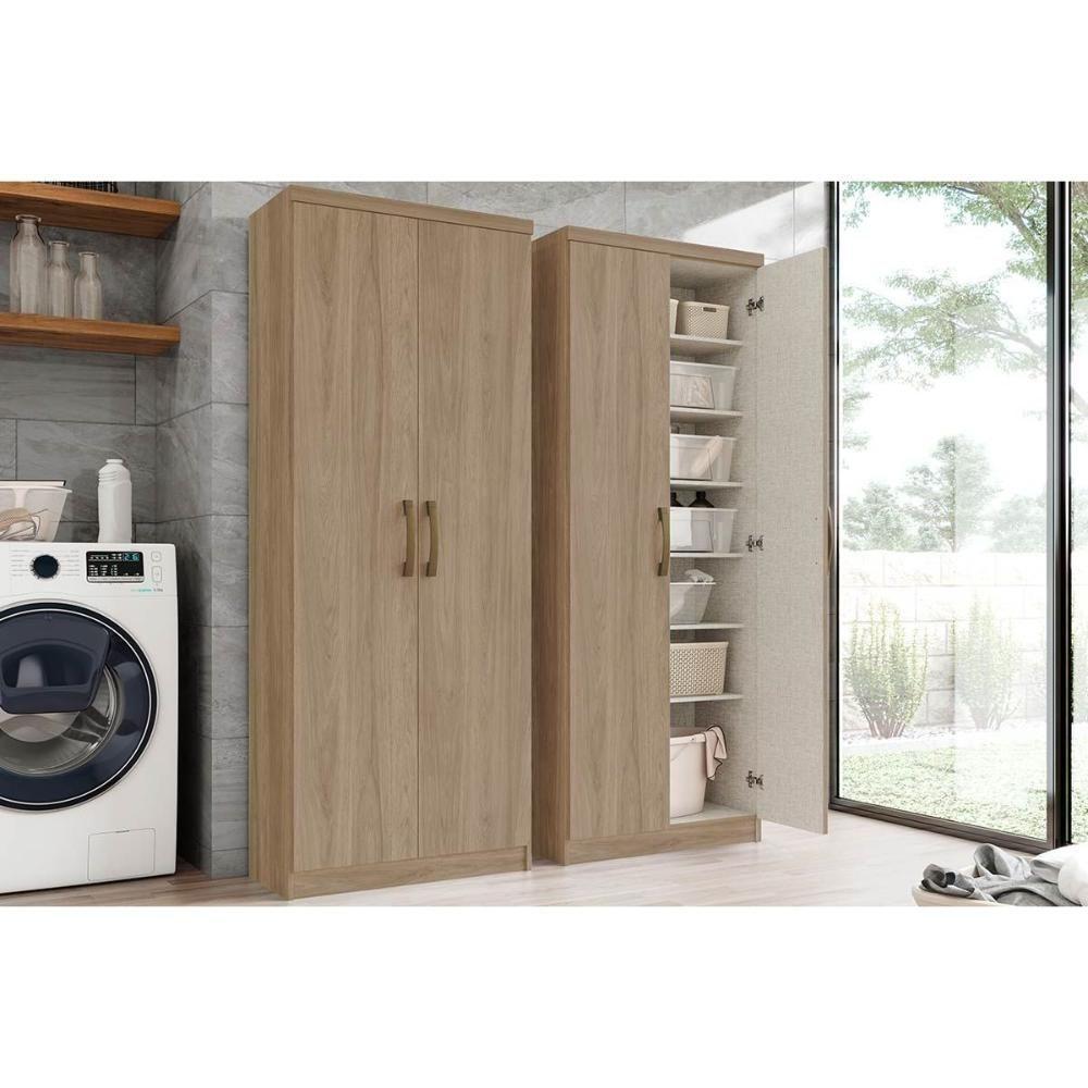 Armário Multiuso Lavanderia Margarida c/ 2 Portas Rústico - Henn - 1