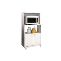 Balcão Multiuso Cozinha   BL-3301 c/ 2 Portas e 2 Nichos 60cm Branco - Tecno Mobili - 1