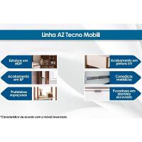 Armário Sapateira Quarto AZ1006 Branco/Nogal - Tecno Mobili - 7