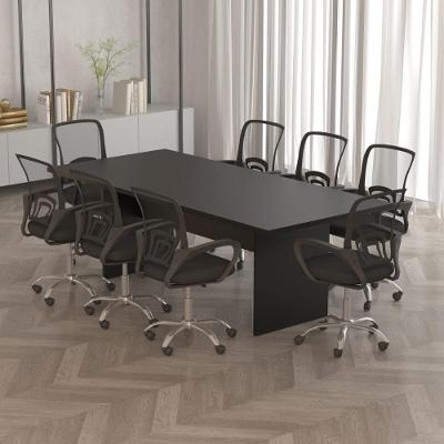 Mesa De Escritório Reunião 220cm Multimóveis Cr25336 Preto