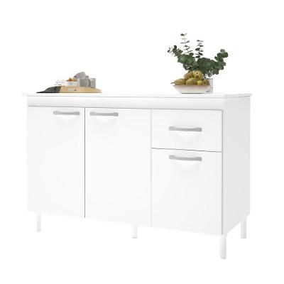 Balcão Para Pia 1,20mts Brasil Com Tampo Branco - Indekes