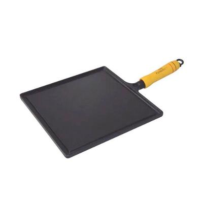 Bifeteira de Ferro Fundido Quadrada Lisa 25cm Rig Fundidos