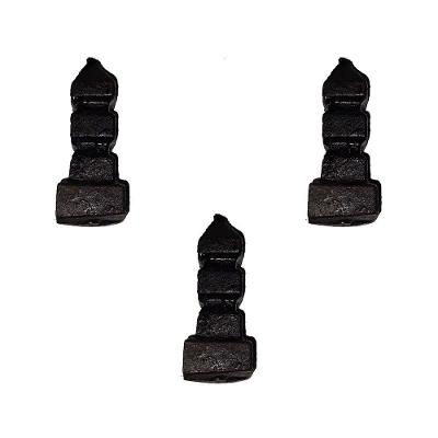 Kit 3 Ponteiras Ponta De Lança Ferro N17 Grade Portão 09Cm