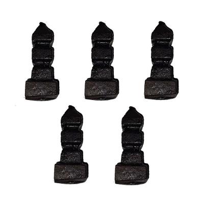 Kit 5 Ponteiras Ponta De Lança Ferro N17 Grade Portão 09Cm