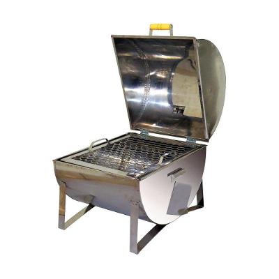 Churrasqueira Mega Bafinho Em Aço Inox Com Grelha 45x40x35cm