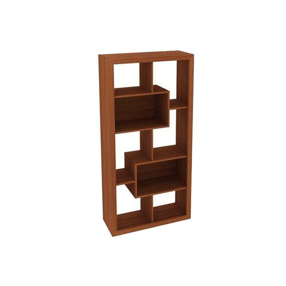 Estante de Livros E1712 c/ 2 Nichos Amêndoa - Tecno Mobili - 1