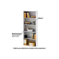 Estante de Livros ESM201 c/ 4 Prateleiras Rustico - Movelbento