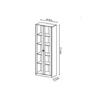 Estante de Escritório ME4115 c/ 2 Portas c/ Vidro Amêndoa - Tecno Mobili - 3