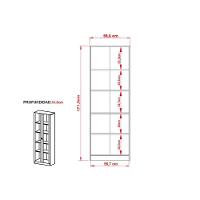 Estante de Escritório ME4115 c/ 2 Portas c/ Vidro Amêndoa - Tecno Mobili - 5