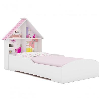 Cama Solteiro Casinha Branco - Gelius Moveis