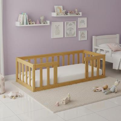 Cama Montessoriana Madeira Maciça Estilo Retrô Clássica Nogueira