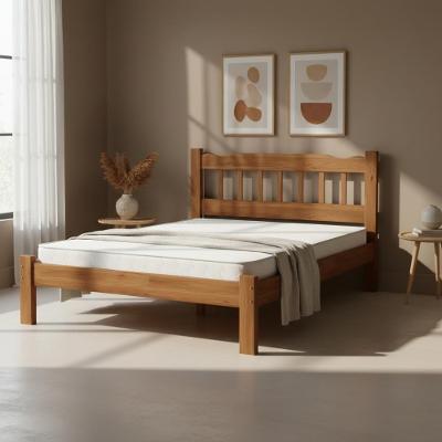 Cama Queen Madeira Maciça Reforçada Com Colchão