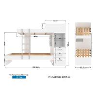 Colchão Pérola Polar (2un) + Guarda Roupa Veneza Luxo + Beliche Plus Branco - 10