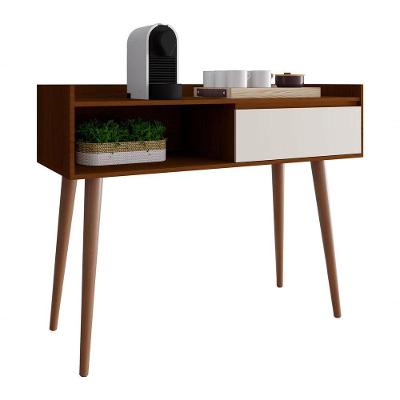 Aparador Balcão Retrô Clássico Freijó Com Off White - Moveisaqui