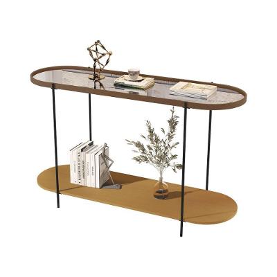 Buffet Aparador Alamanda Castanho Com Nature Pe Preto - Moveis Jb