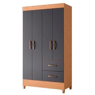 Guarda Roupa Mobi 4 Portas 2 Porta Freijo Com Titanium - Albatroz