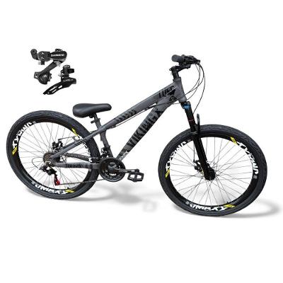 Bicicleta Aro 26 Vikingx Tuff Câmbios Shimano 21v Freeride Freio A Disco Aro Vmaxx Pneu Flame Cinza-Preto X25
