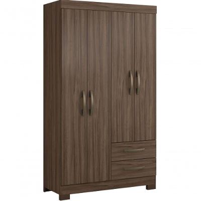 Guarda-roupa 4 Portas Nt 5005 Nogal - Notável