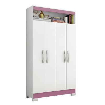 Armário Multiuso Nt 4040 - Branco - Rosa - Notável