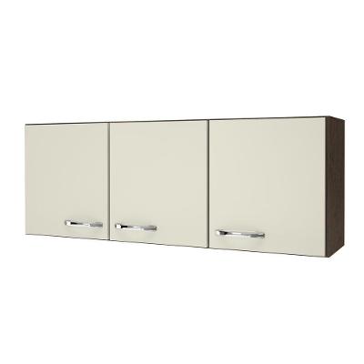 Armário De Cozinha 1,20mts Pop Faro 3p Noce / Off White - Indekes