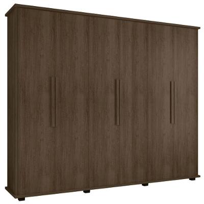 Guarda-roupa Casal 6 Portas 4 Gavetas Freijó Canadá - Rv Móveis