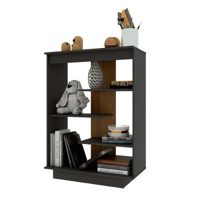Aparador 6210 72cm 3 Prateleiras Flex Chumbo/freijó - Indekes
