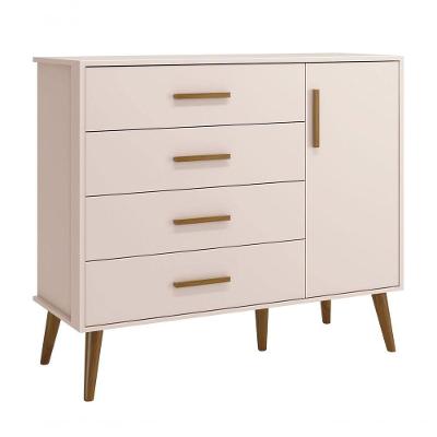 Cômoda Sapateira Retrô Isis Rosa Fosco - Moveisaqui