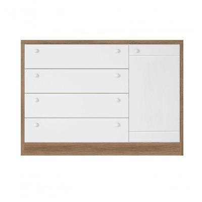 Cômoda 4 Gavetas Bonny Branco Fosco Com Mezzo - Reller