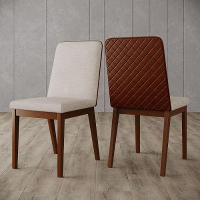 Conjunto 2 Cadeiras Pietra Jantar Corano Nature Linho