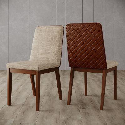 Conjunto 2 Cadeiras Pietra P/ Mesa De Jantar Detalhes Corano