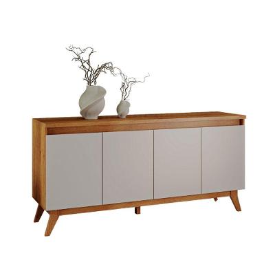 Buffet Aparador Sala De Jantar Estar 4 Portas Flip Mel Com Off White