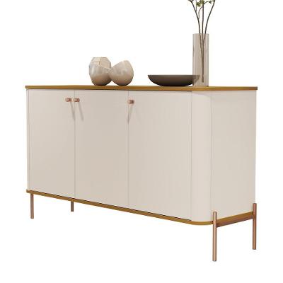 Buffet Aparador Tucupi Off White Com Nature Pe Bronze - Moveis Jb