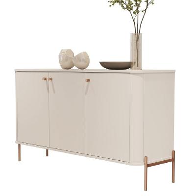 Buffet Aparador Tucupi Off White Pe Bronze - Moveis Jb
