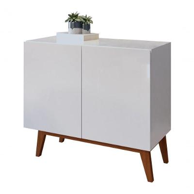 Buffet Aparador Ares 2 Portas Branco - Moveisaqui