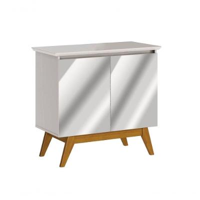Buffet Classic 2 Portas Off White E Espelho - Imcal Móveis
