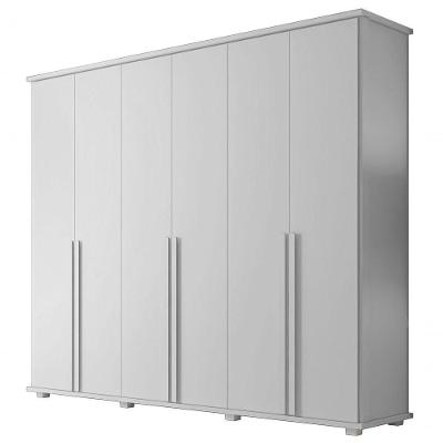 Guarda-roupa Casal Branco Estrela 6 Portas - Rv Móveis