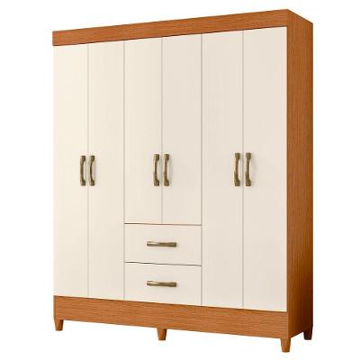 Guarda Roupa Mobi 6 Portas 2 Portas Cinamomo Com Off White - Albatroz
