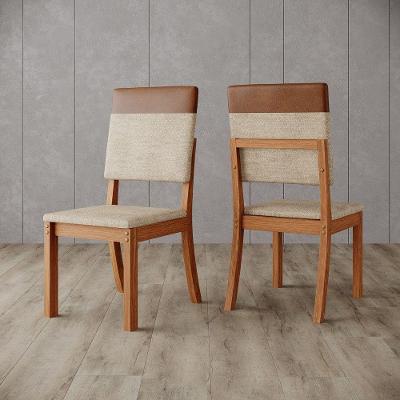 Kit 2 Cadeiras Estofadas Para Mesa De Jantar Milla Plus Henn