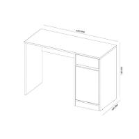 Escrivaninha P/ Escritório Office Morada C/ 1 Porta E 1 Gaveta Branco - Demóbile - 2