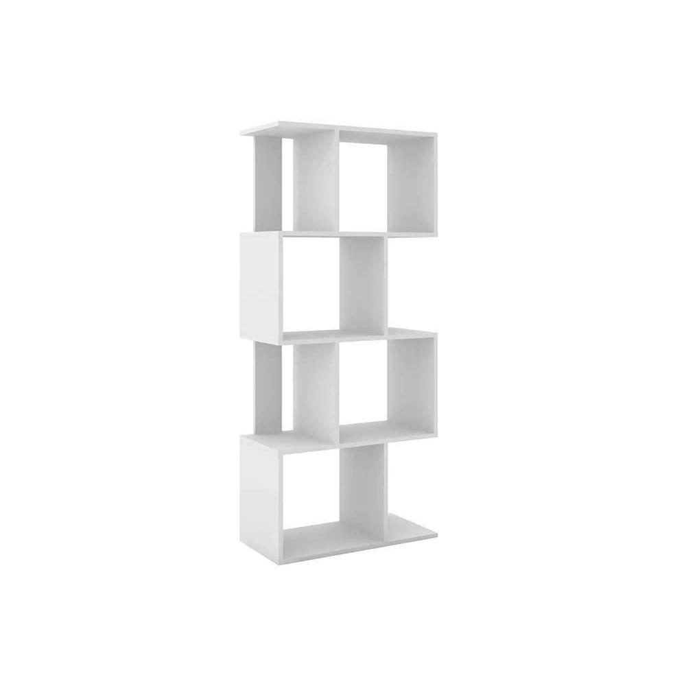 Estante Livreiro Casal ESM218 c/ 4 Nichos Branco - Movelbento - 1