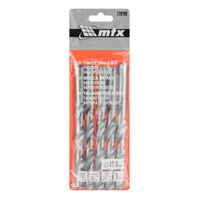 Broca Aço Rápido Metal 12mm Polida 5pcs Mtx Standard