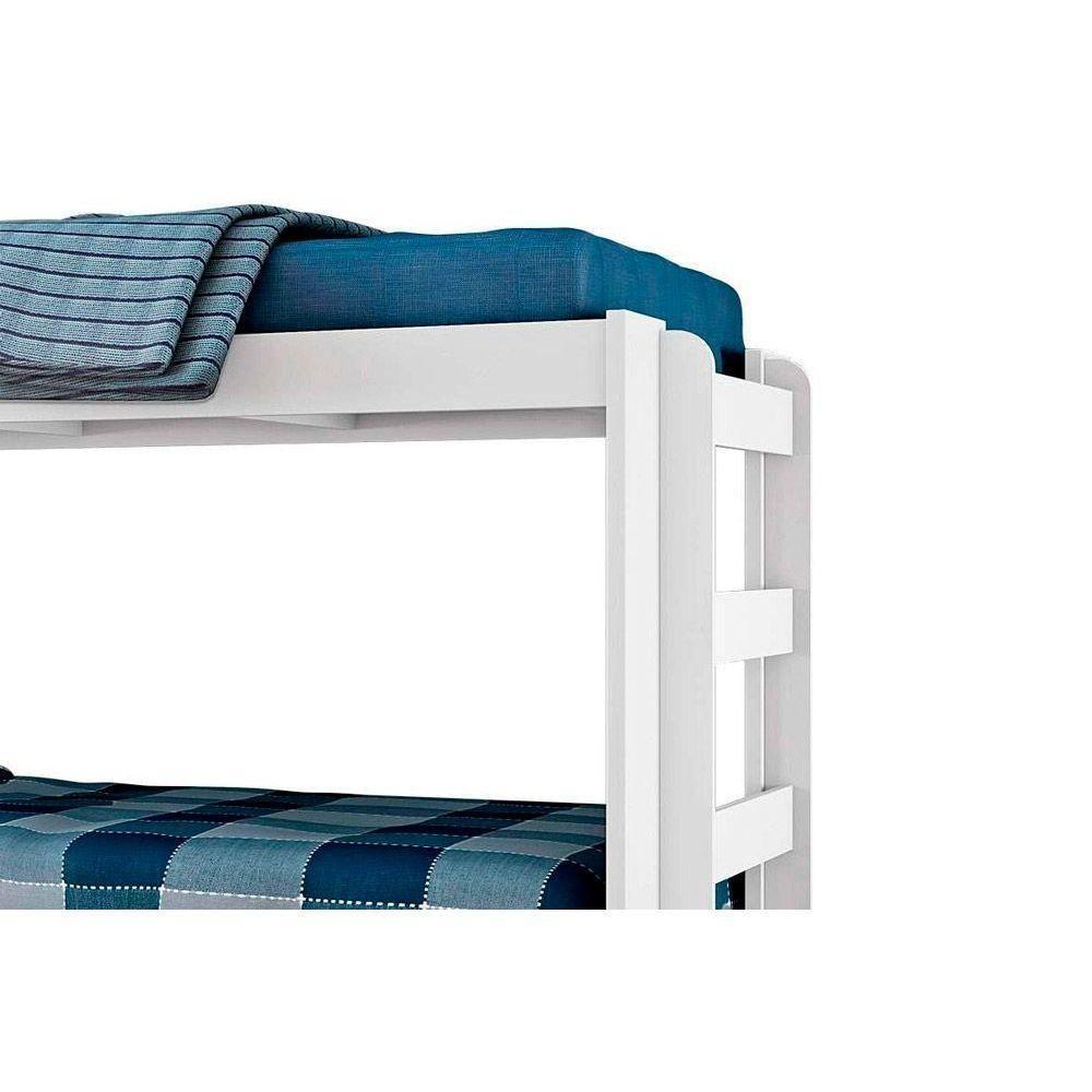 Colchão Physical Ortobom (3un) + Beliche Indy c/ Auxiliar Branco - 10